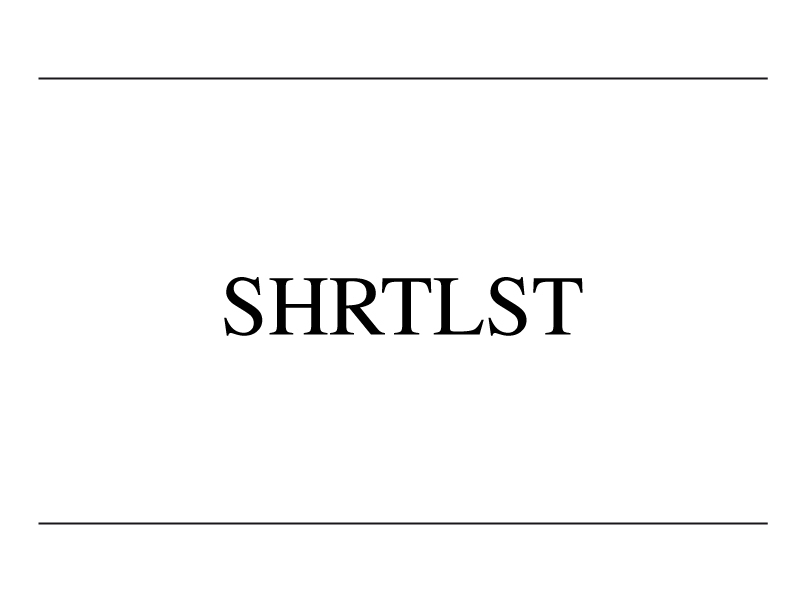 SHRTLIST EDITION